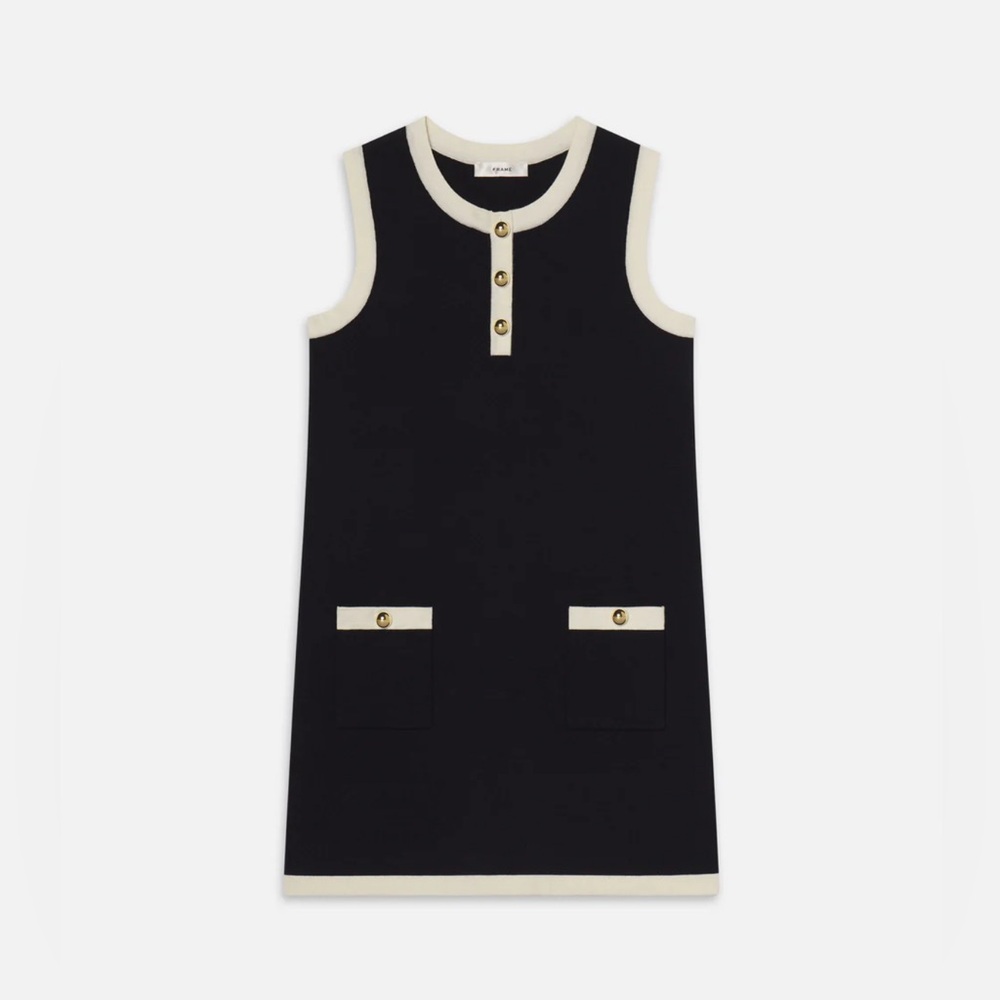 Black and Cream Mini Dress